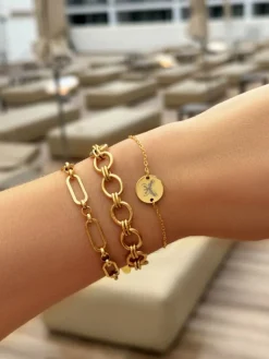Finaste Birth month butterfly armband goudkleurig Online