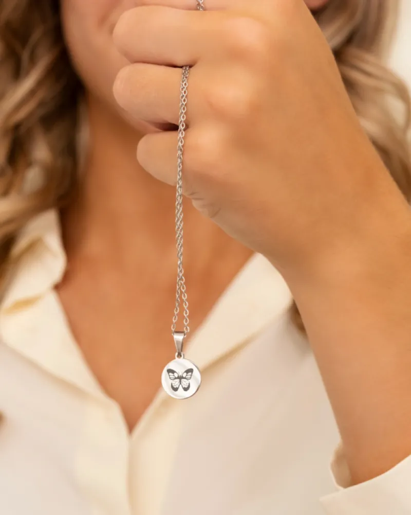 Finaste Birth month butterfly ketting Online