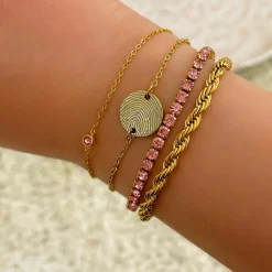 Finaste Birthstone Armband Goudkleurig Fashion
