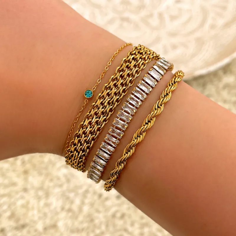 Finaste Birthstone Armband Goudkleurig Fashion