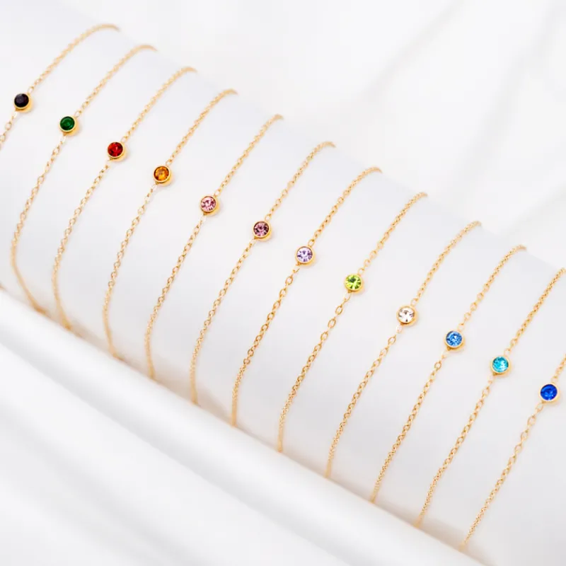 Finaste Birthstone Armband Goudkleurig Fashion