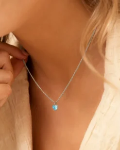 Finaste Birthstone heart ketting Discount