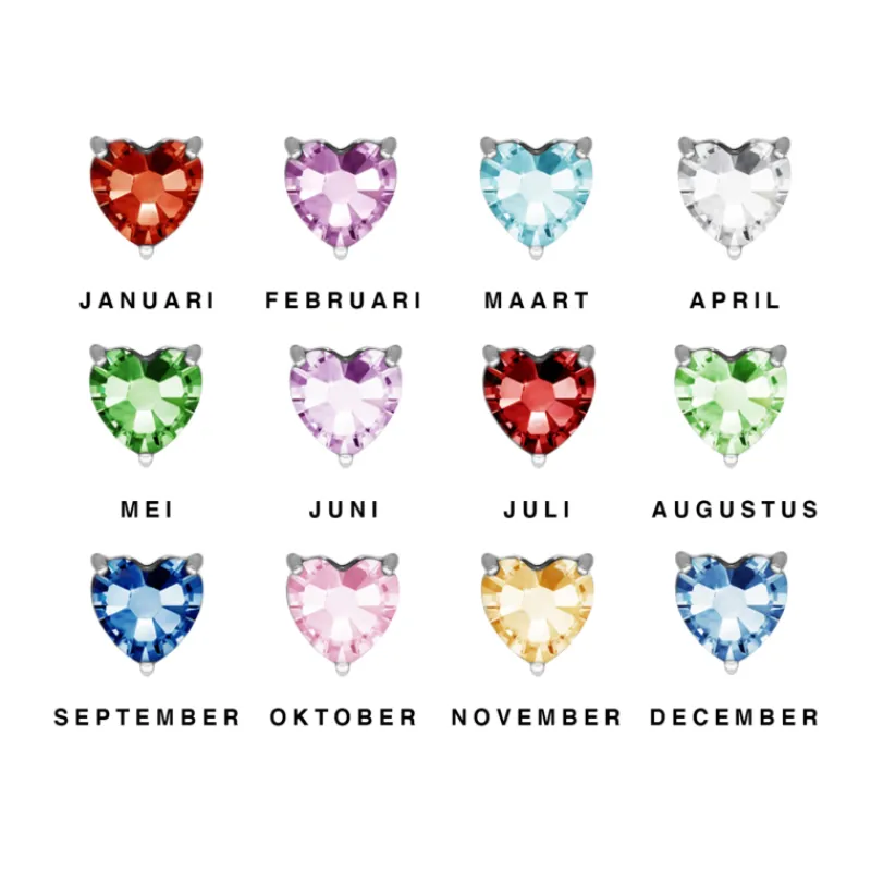 Finaste Birthstone heart ketting Discount