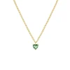 Finaste Birthstone heart ketting goldplated Online