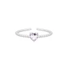 Finaste Birthstone heart ring New