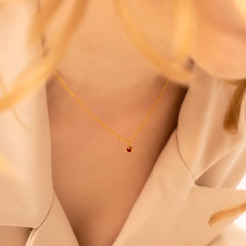 Finaste Birthstone Ketting Goudkleurig Outlet