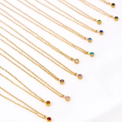 Finaste Birthstone Ketting Goudkleurig Outlet