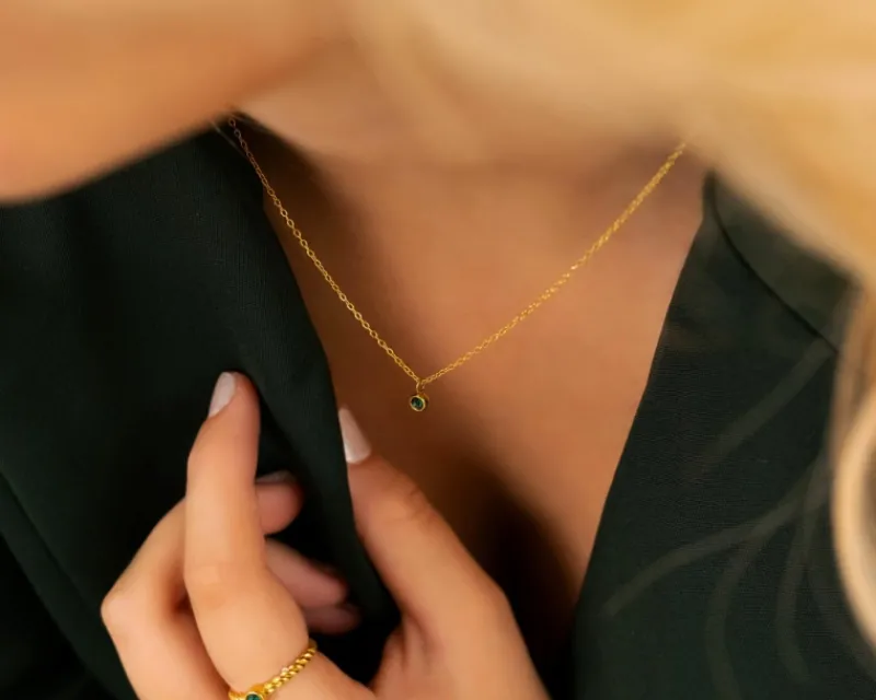 Finaste Birthstone Ketting Goudkleurig Outlet