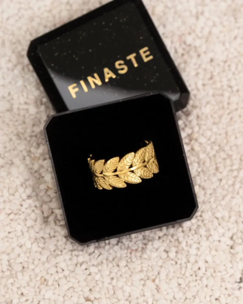 Finaste Blaadjes ring verstelbaar goudkleurig Outlet