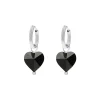 Finaste Black heart oorbellen Hot