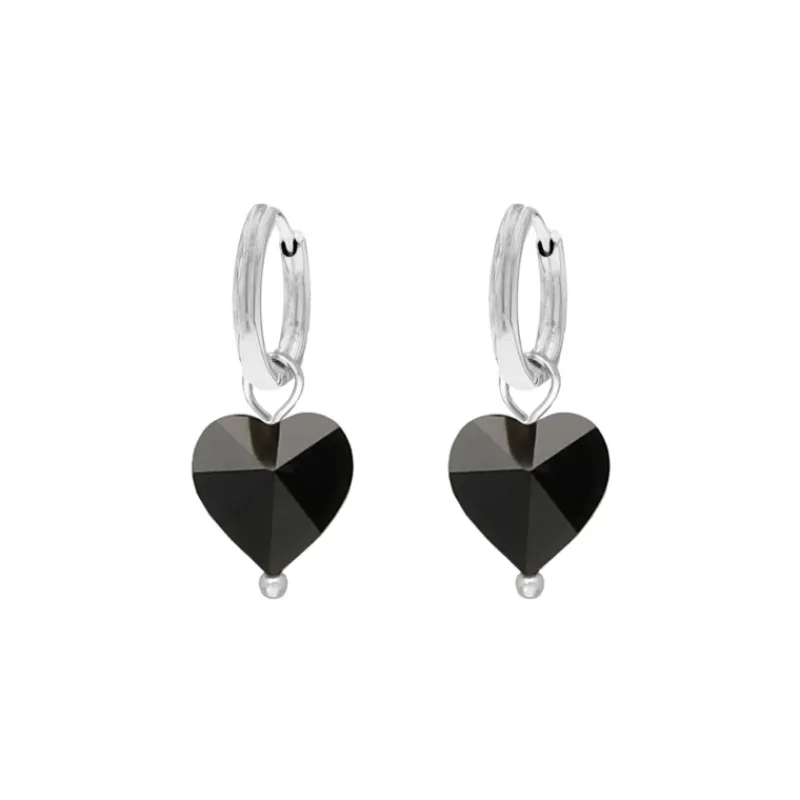 Finaste Black heart oorbellen Hot