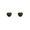 Finaste Black heart studs goldplated Discount