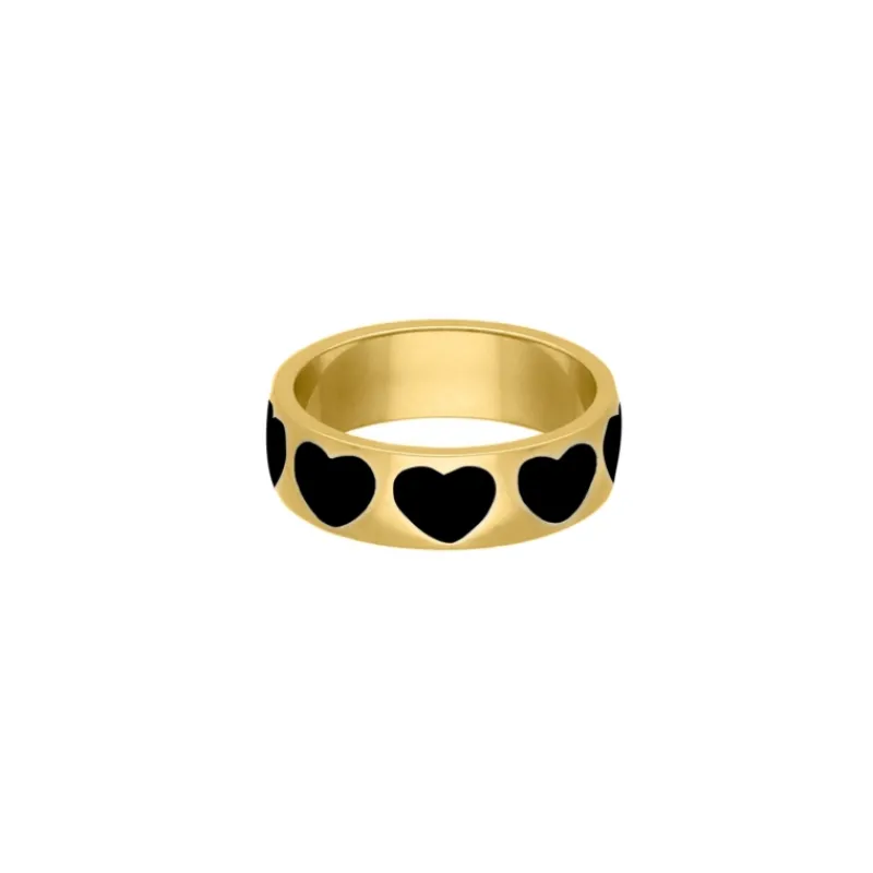 Finaste Black Love Ring Fashionista Goudkleurig Best