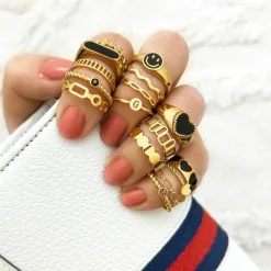 Finaste Black Love Ring Fashionista Goudkleurig Best