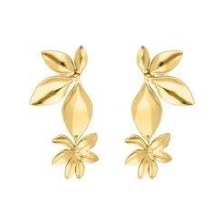 Finaste Bloem oorbellen boho goudkleurig New