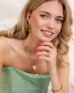 Finaste Bloemetjes ketting trendkleuren goudkleurig Discount