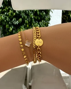 Finaste Boho Armband Little Coins Verguld Sale