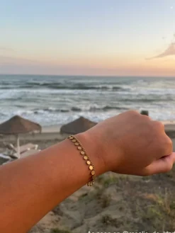 Finaste Boho Armband Little Coins Verguld Sale