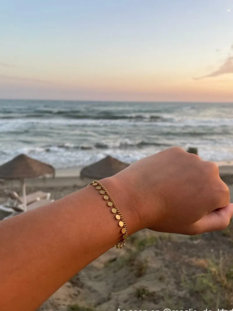 Finaste Boho Armband Little Coins Verguld Sale