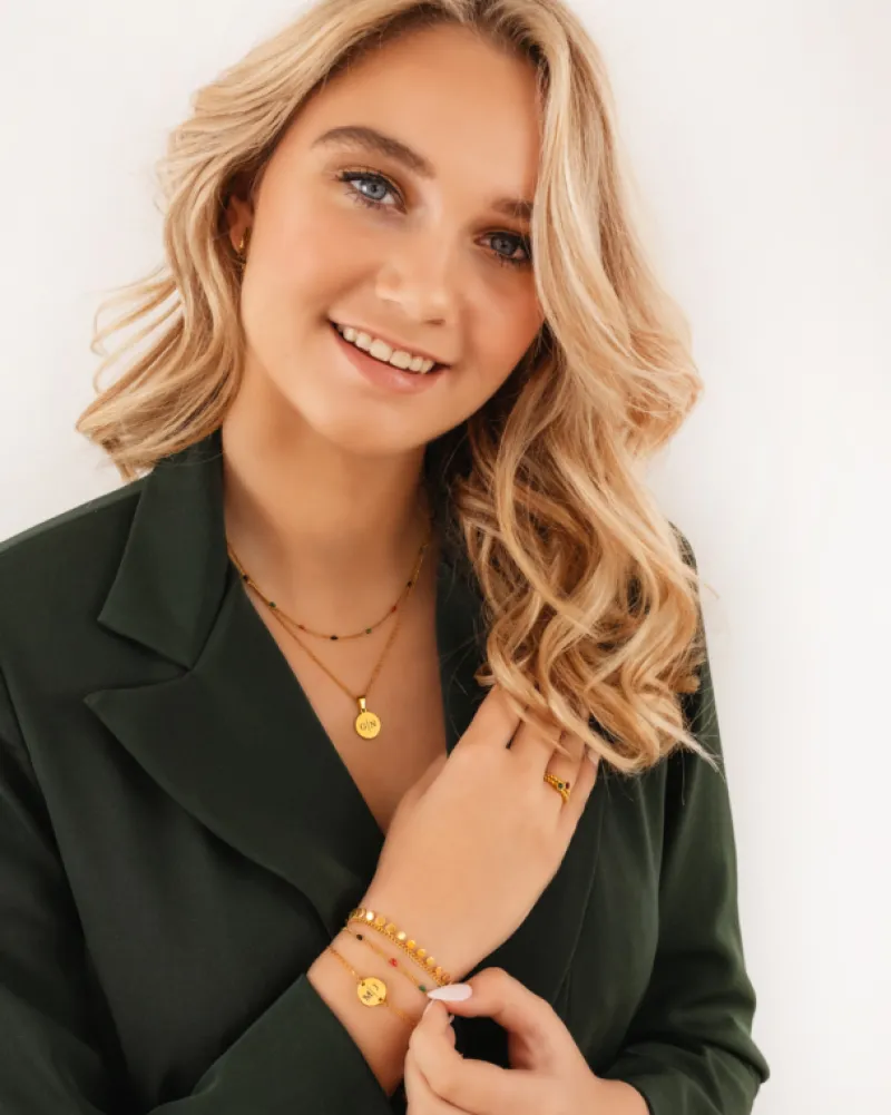 Finaste Boho Armband Little Coins Verguld Sale