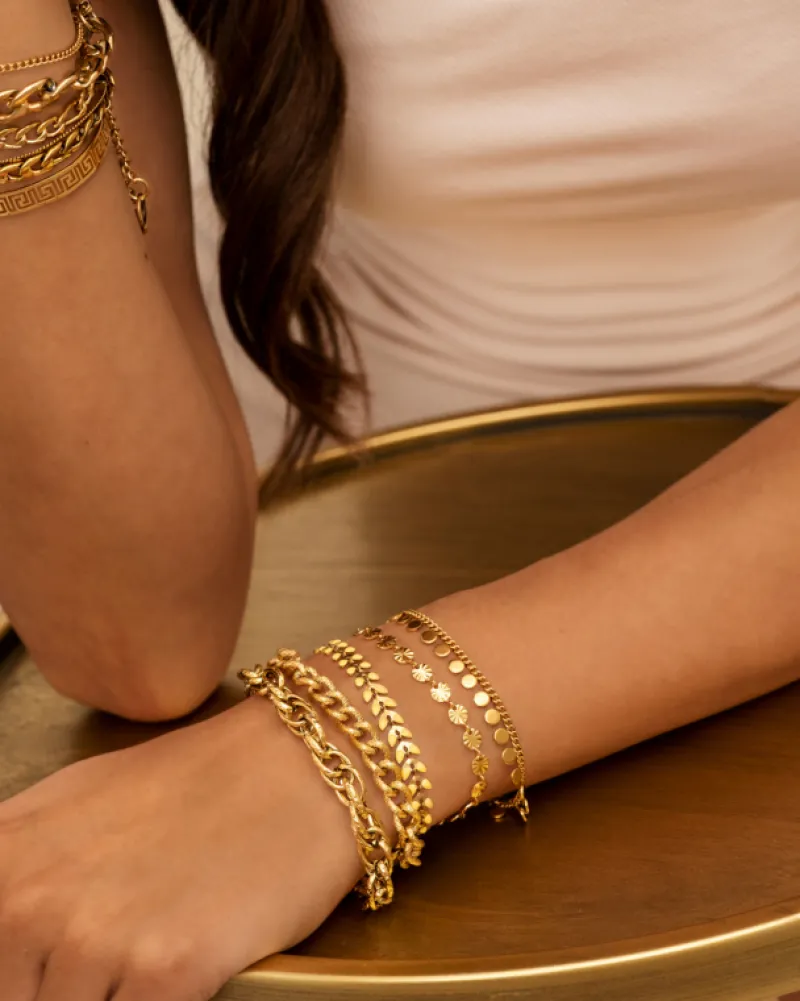 Finaste Boho Armband Little Coins Verguld Sale
