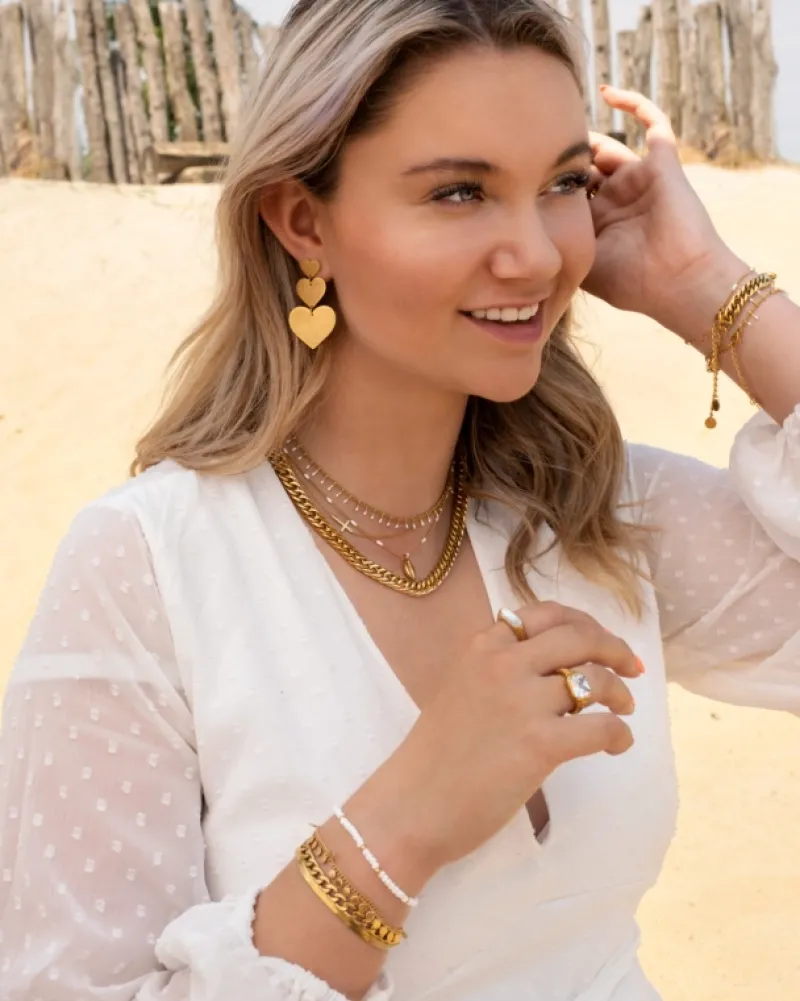 Finaste Boho Armband Little Coins Verguld Sale