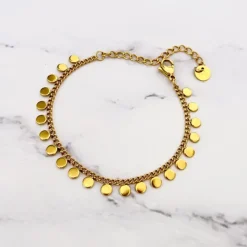 Finaste Boho Armband Little Coins Verguld Sale