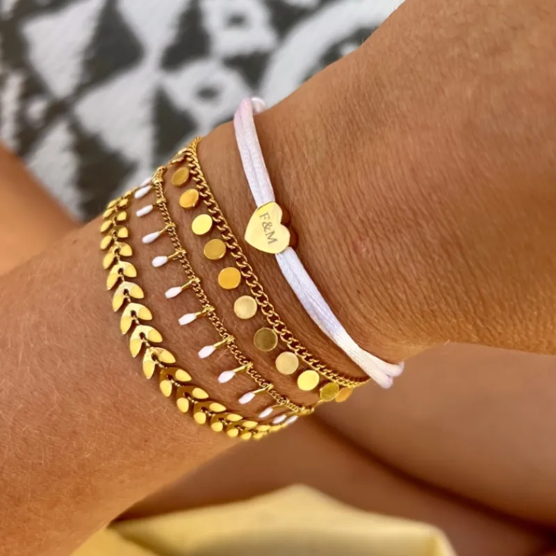 Finaste Boho Armband Little Coins Verguld Sale