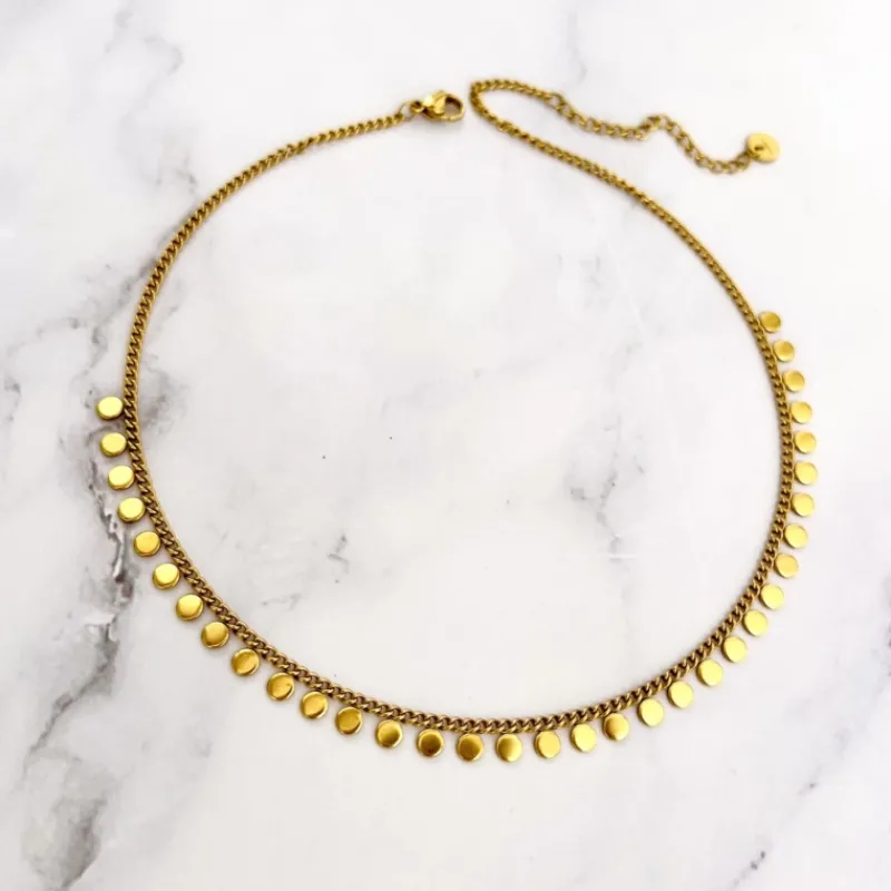 Finaste Boho Ketting Little Coins Verguld Online