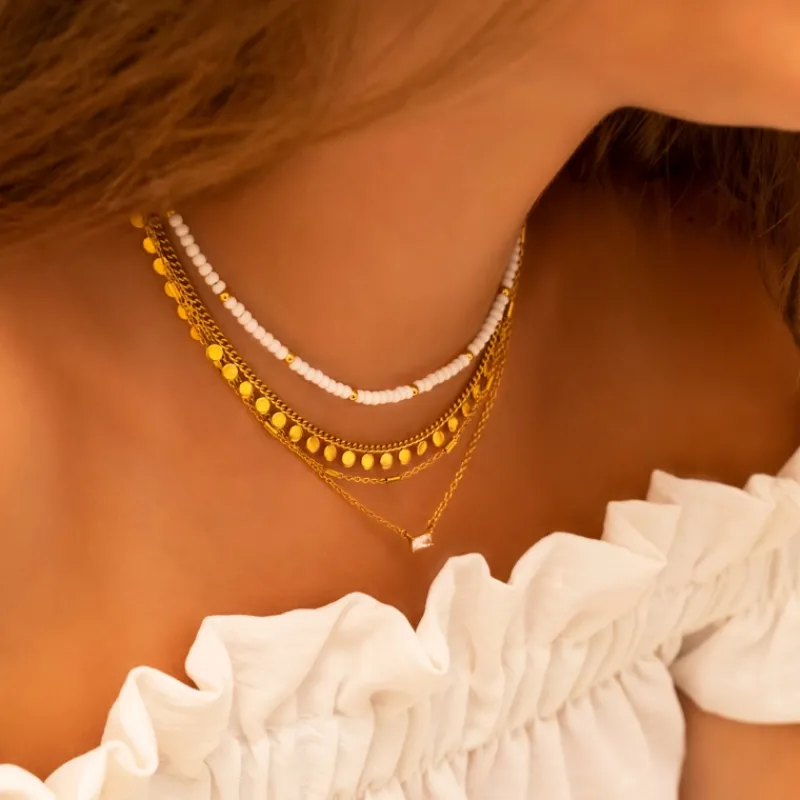 Finaste Boho Ketting Little Coins Verguld Online