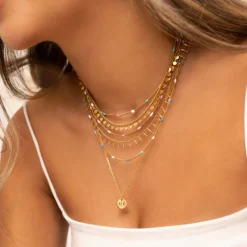 Finaste Boho Ketting Little Coins Verguld Online