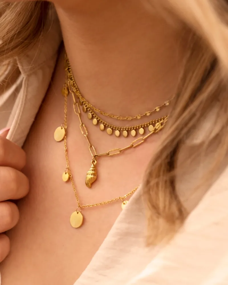 Finaste Boho Ketting Little Coins Verguld Online