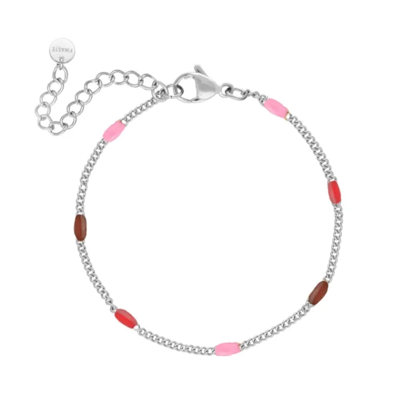 Finaste Bolletjes armband pink color mix Fashion