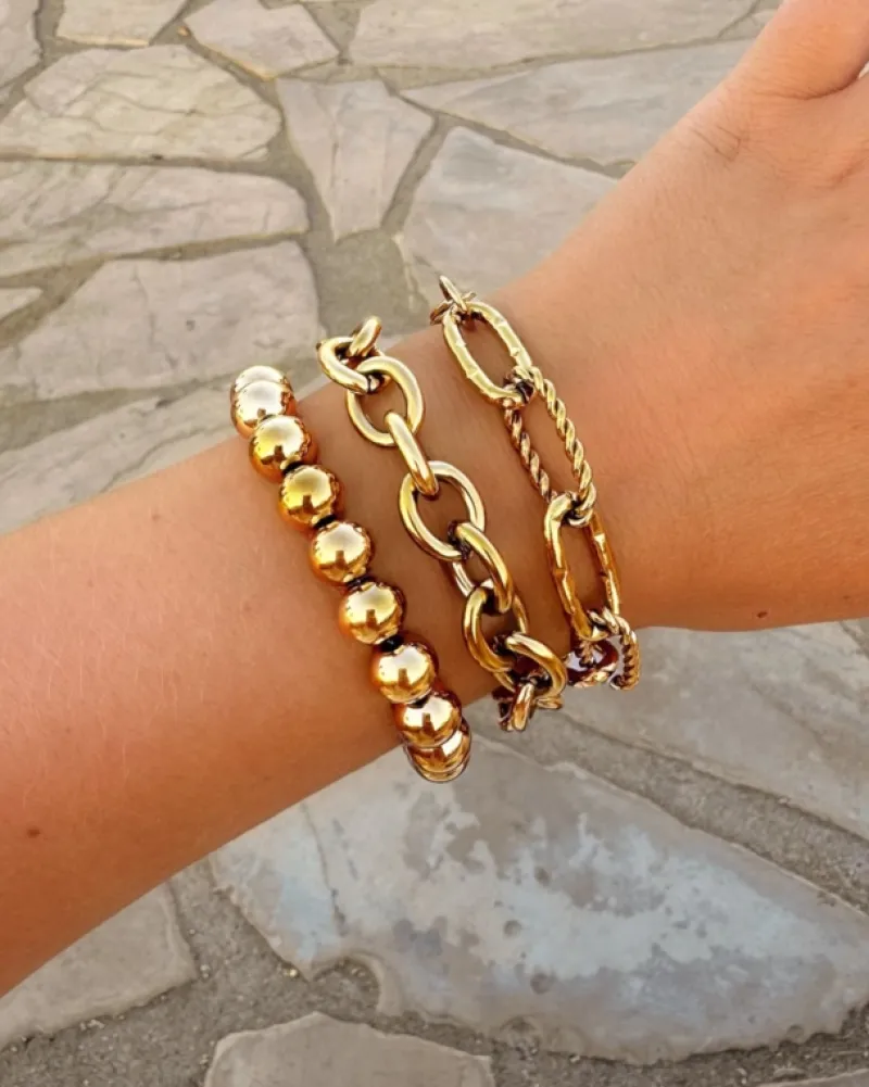 Finaste Bolletjes armband statement goudkleurig New