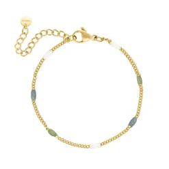 Finaste Bolletjes armband trendkleuren goudkleurig Outlet