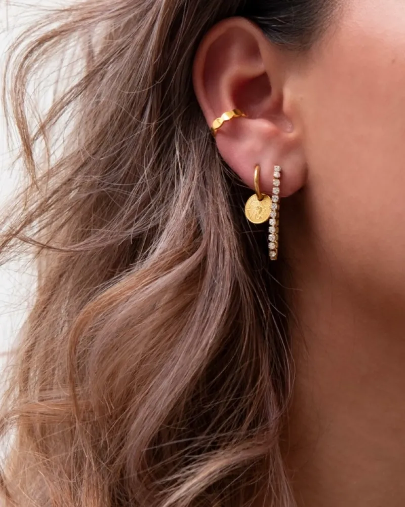 Finaste Bolletjes ear cuff goud kleurig Hot