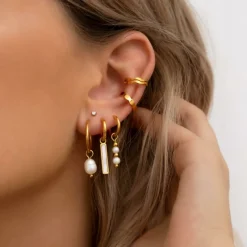 Finaste Bolletjes ear cuff goud kleurig Hot