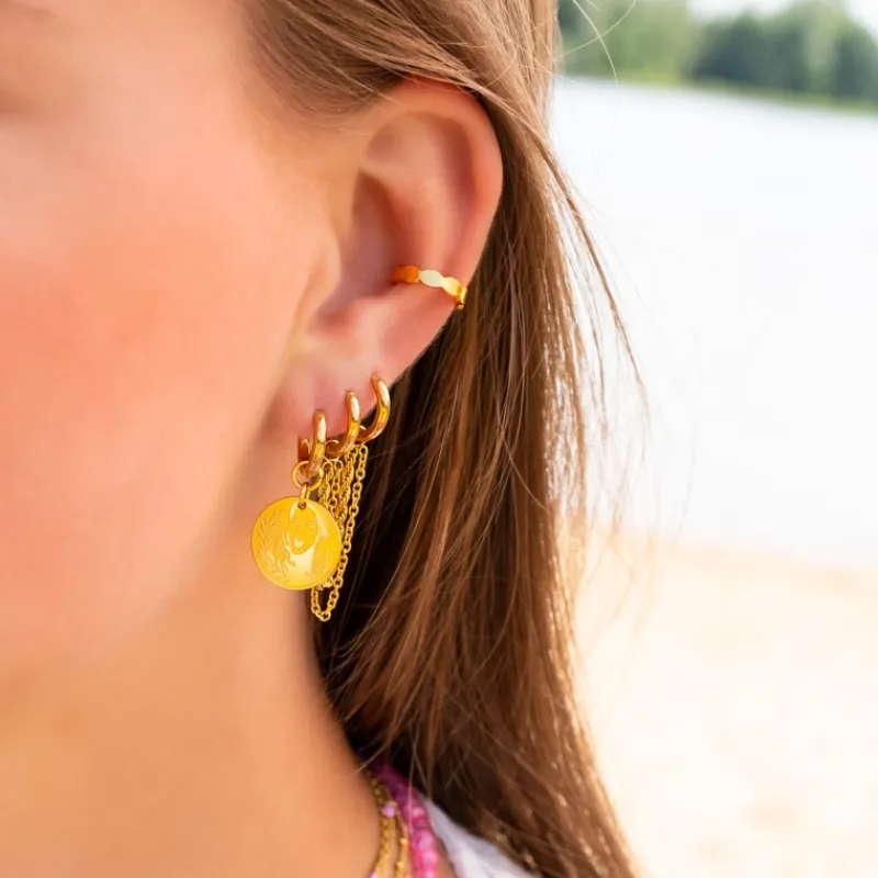 Finaste Bolletjes ear cuff goud kleurig Hot