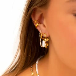 Finaste Bolletjes ear cuff goud kleurig Hot