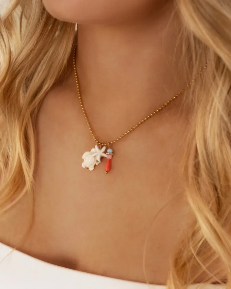 Finaste Bolletjes ketting beach hangers goudkleurig Best