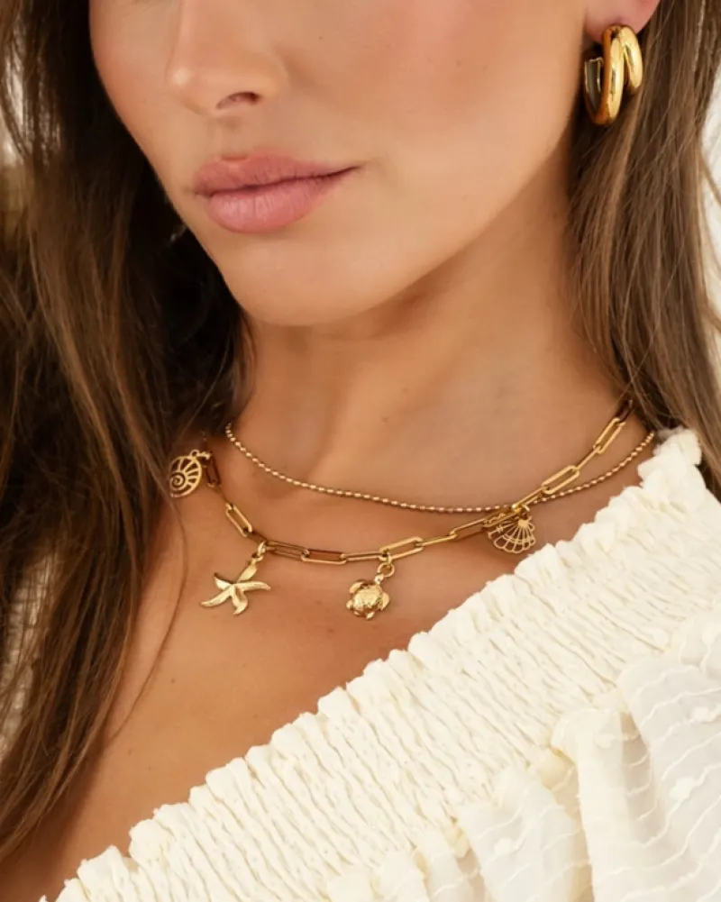 Finaste Bolletjes Ketting Goudkleurig Discount