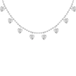 Finaste Bolletjes ketting met hartjes New