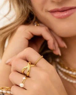 Finaste Bolletjes ring gold plated Online