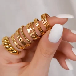 Finaste Bolletjes ring gold plated Online