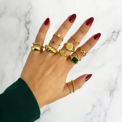 Finaste Bolletjes ring gold plated Online