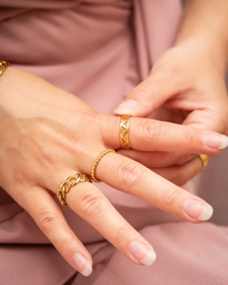 Finaste Bolletjes ring gold plated Online
