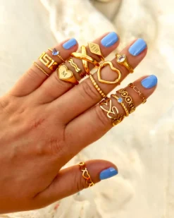 Finaste Bolletjes ring gold plated Online
