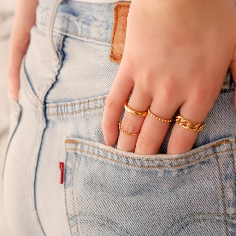 Finaste Bolletjes ring gold plated Online