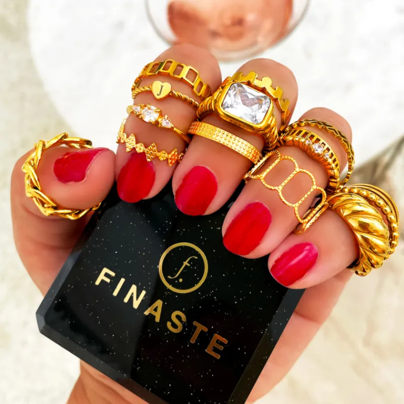 Finaste Bolletjes ring gold plated Online