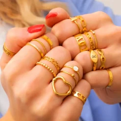 Finaste Bolletjes ring gold plated Online
